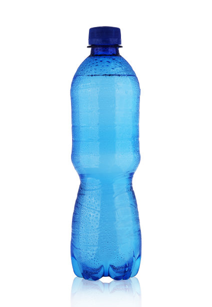 装有矿泉水的蓝色小瓶子图片下载