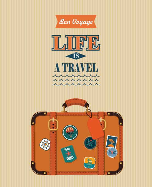 生活是一张旅行矢量海报图片下载