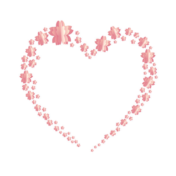 背景插图的樱花框架图片下载