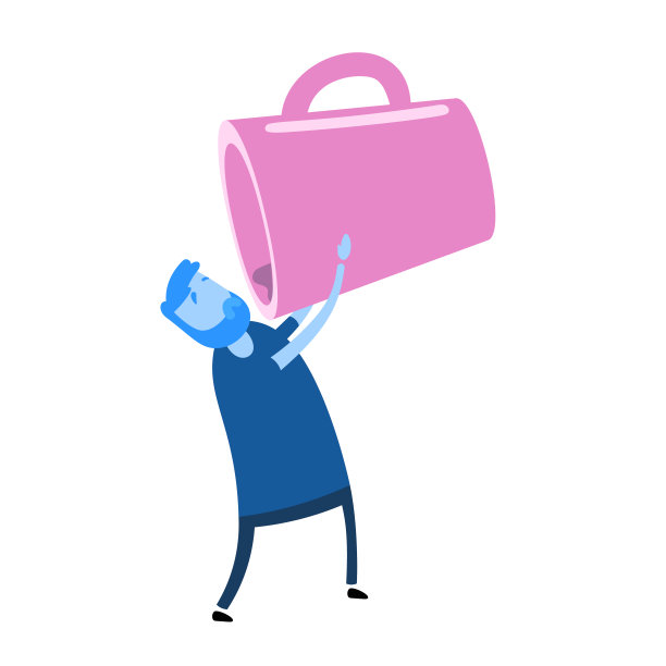 卡通人物用一个巨大的咖啡杯喝咖啡。咖啡上瘾。平面设计图标。彩色的平面矢量插图。孤立在白色背景上。图片下载