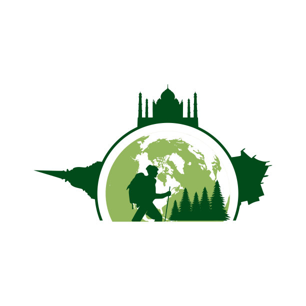 背包旅行者彩色矢量图标插图图片下载