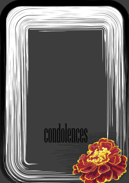 在深灰色的背景上吊唁，一朵金盏花图片下载