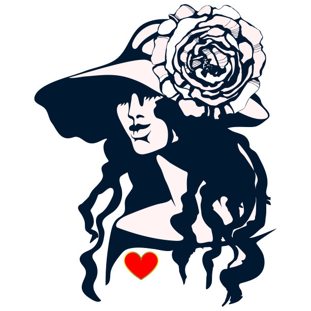 问候邀请卡模板设计与美丽的女人。设计横幅，传单，邀请，海报，网站或贺卡。矢量图图片下载