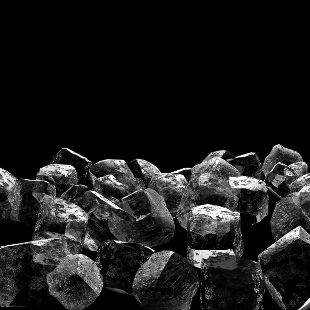 冰立方的3d渲染与黑色背景图片下载