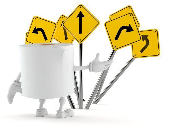 厕纸上的字和路标混淆了图片下载