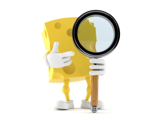 用放大镜观察奶酪的特性图片下载