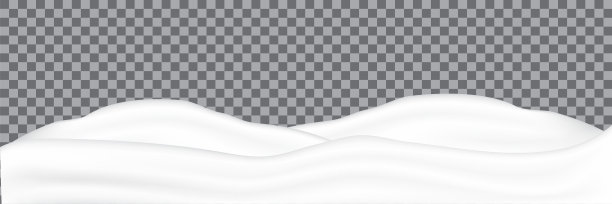 雪景孤立在黑暗透明的背景。图片下载