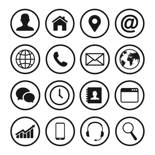 Web图标集。矢量插画。图片下载