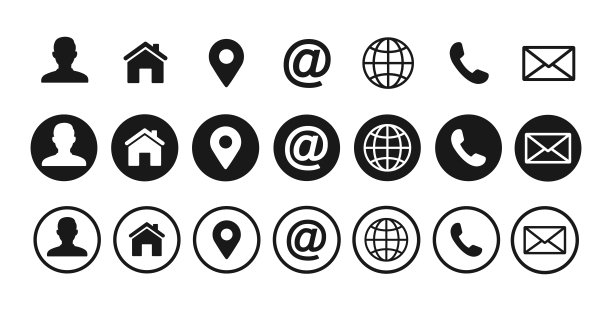 联系我们图标：Web图标集矢量素材图片下载