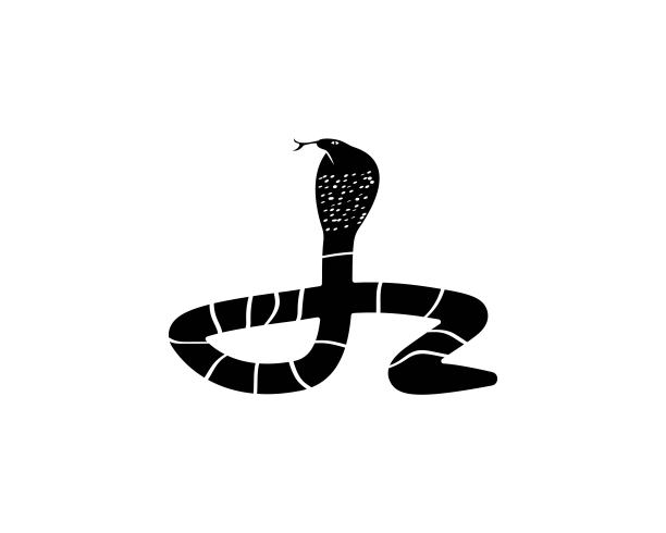 王眼镜蛇图标矢量插图图片下载