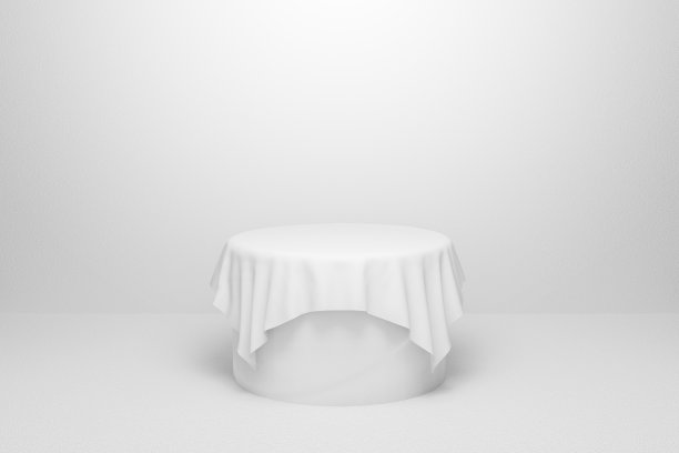 3d渲染设计展示产品展示或展示站在网站上。颁奖典礼的抽象圆形基座。喜庆的白色讲台孤立地站在灰色的背景上。气缸与光。图片下载