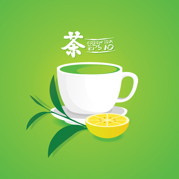 优质绿茶为健康载体。图片下载
