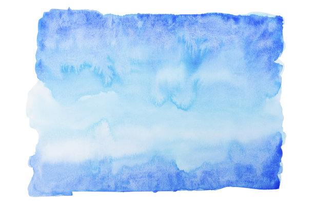 蓝色抽象水彩手绘背景或纹理。图片下载