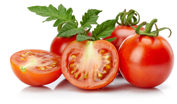 番茄切好，带叶包装图片下载