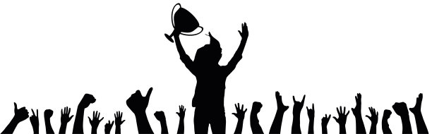 女子冠军和欢呼的球迷图片下载