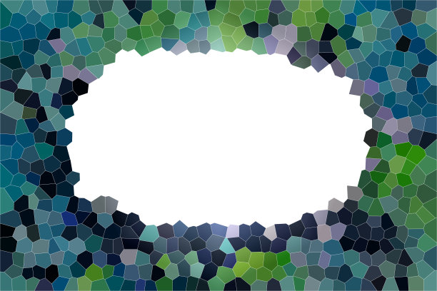 美丽的横向马赛克彩色纹理框架在绿色和红色和蓝色与白色背景可用于照片图片下载