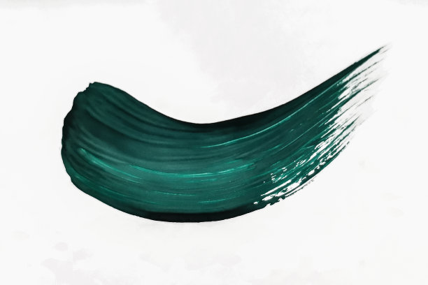 蓝绿色粗笔触孤立在白色的背景。图片下载