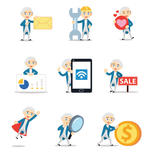 法国革命史上的一组男性人物。图片下载