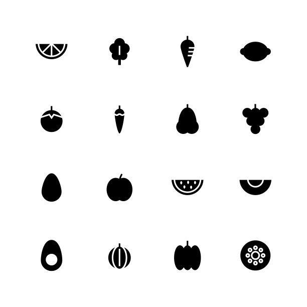 水果和蔬菜图标图片下载