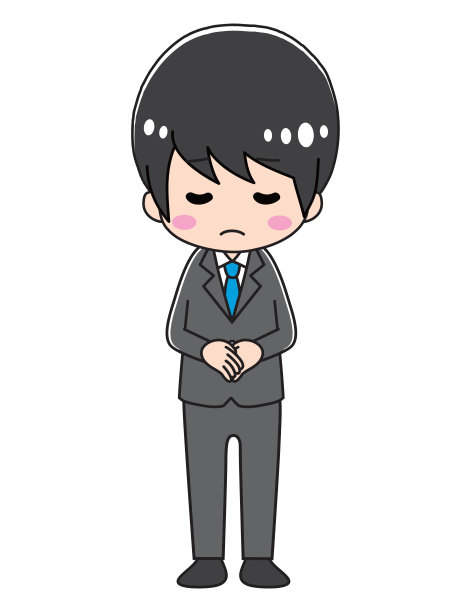 一个男人道歉的插图图片下载