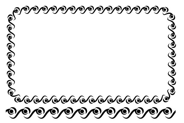 向量黑色圆角矩形花框架，孤立在白色图片下载