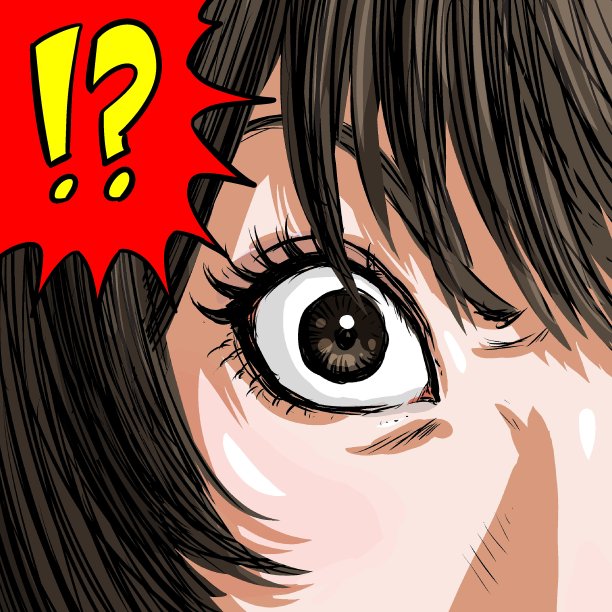 一个美丽的女人凝视的特写插图图片下载