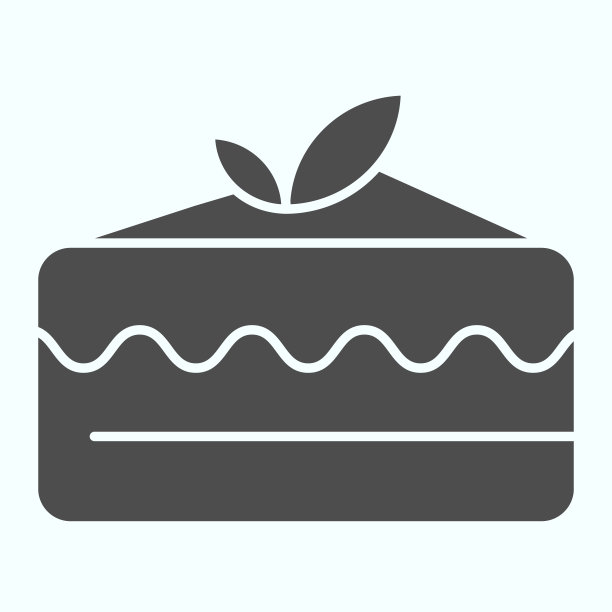 一块蛋糕固体图标。一片生日蛋糕矢量插图孤立在白色。Pie slice字形风格设计，专为网页和应用设计。Eps 10。图片下载