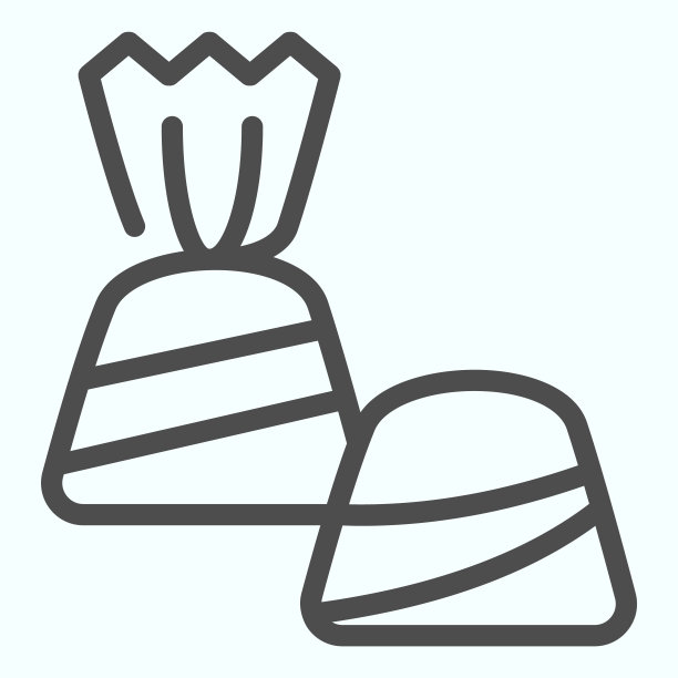 糖果图标。巧克力矢量插图孤立在白色。两个巧克力糖果轮廓风格的设计，设计的网页和应用程序。Eps 10。图片下载