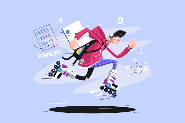 穿着运动服拿着笔记本玩旱冰的家伙素材图片