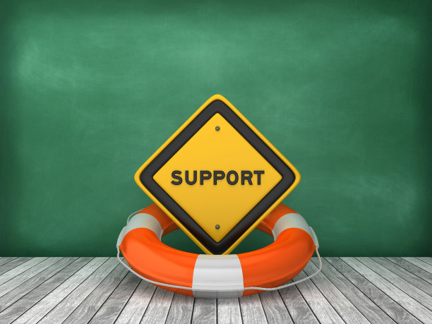 生命带与支持道路标志在木地板上-黑板背景- 3D渲染图片下载