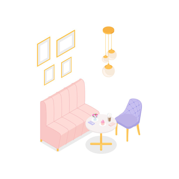 等距咖啡馆图片下载