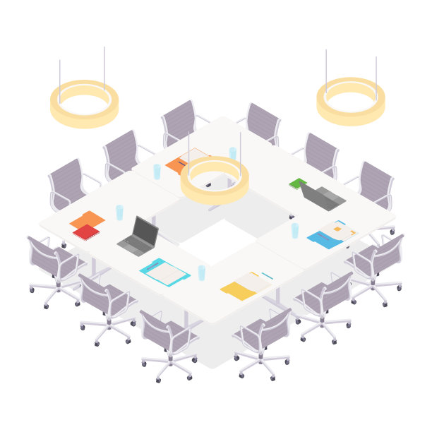 现代等距会议室图片下载