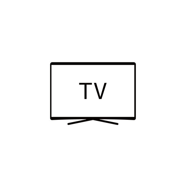 电视屏幕，现代电视用白色屏幕隔离。图片下载