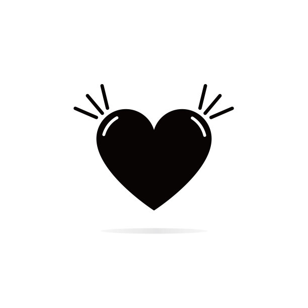 心矢量图标。完美的爱情和喜欢的象征。图片下载