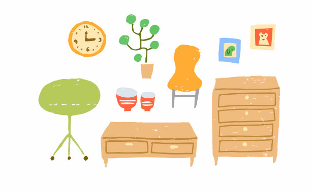 一套房间家具和室内设计素材图片