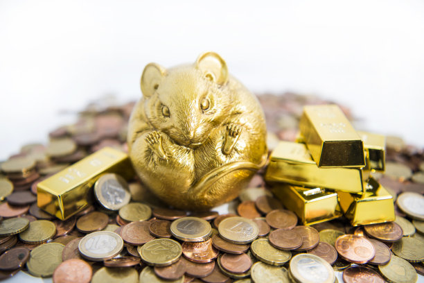 黄金交易的概念。金色的抽象照片。图片下载