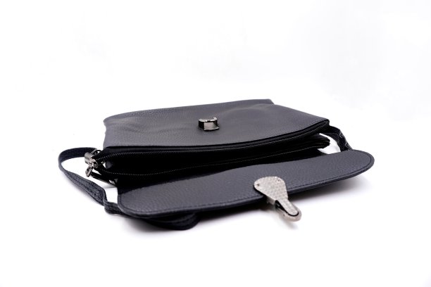 女士黑色皮制小手提包图片下载