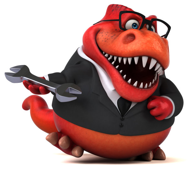 有趣的Trex - 3D插图图片下载