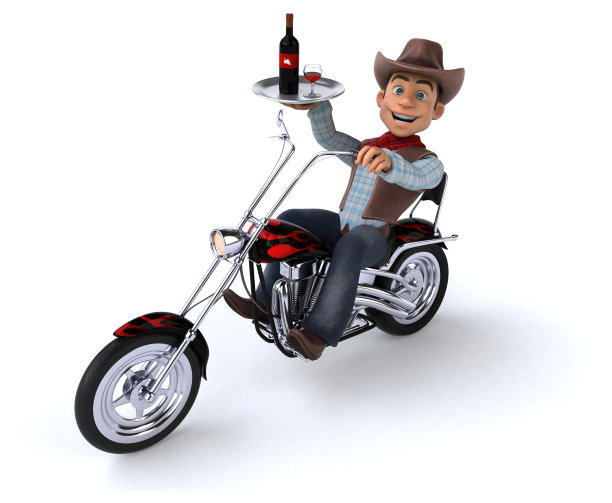 有趣的牛仔- 3D插图图片下载