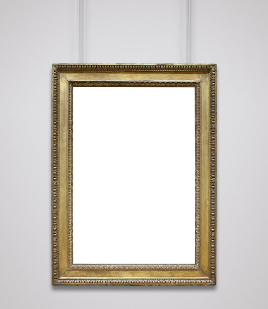 金色复古框架(包括所有的剪辑路径)图片下载