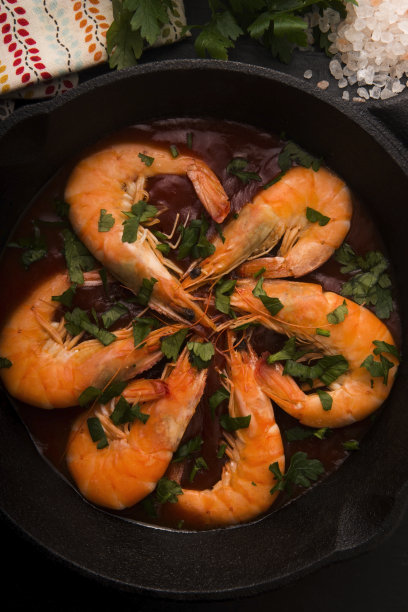 茄汁烤虾图片下载