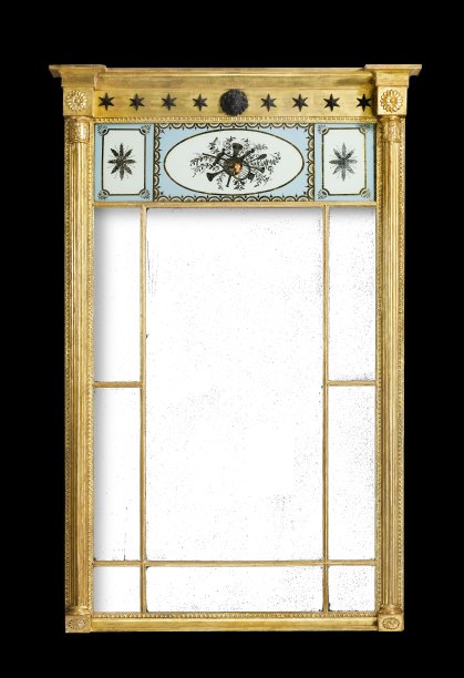 华丽的镀金码头镜图片下载