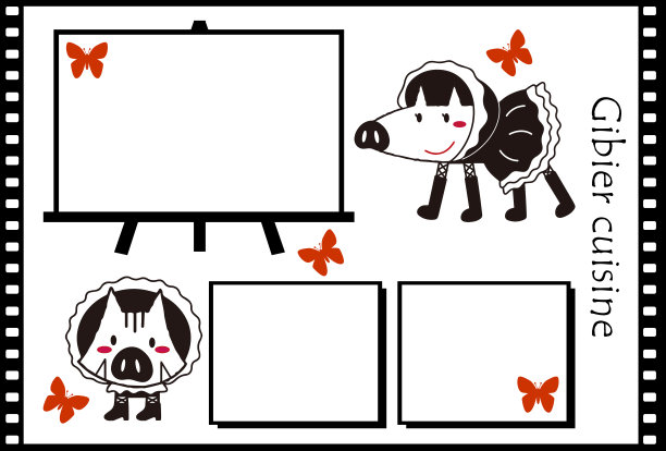 Gibier Cuisine可爱的菜单表模板图片下载