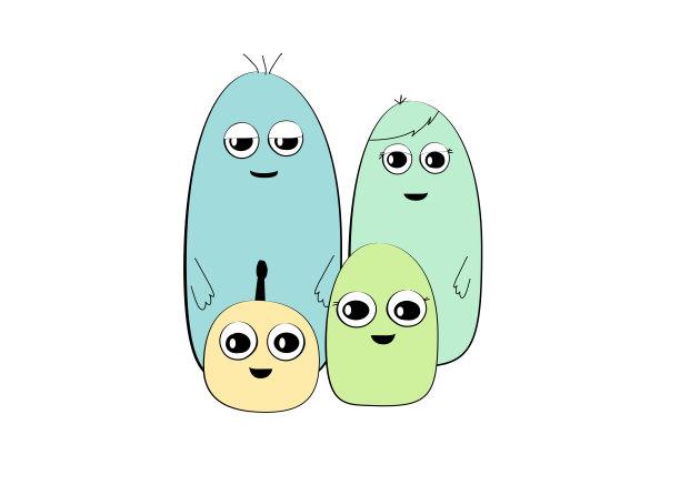 父母，孩子，有趣的角色图片下载