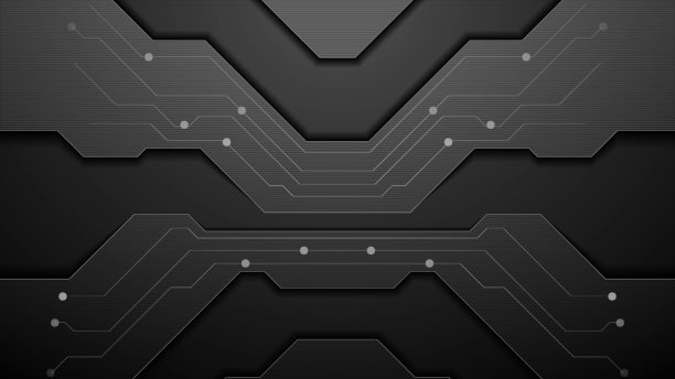 黑色电路板技术的抽象背景素材图片