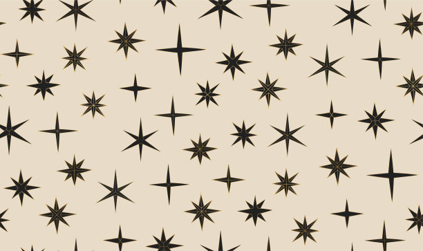无缝矢量黑星模式。神奇的空间背景。15、占星术金描物。适用于织物、纺织、包装、网、封面等10 eps设计。图片下载