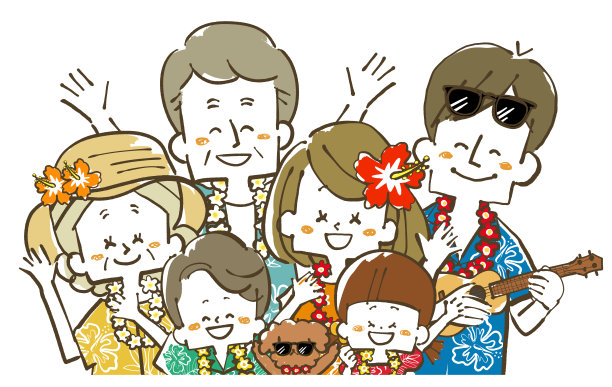 三代同堂度假旅游图片下载