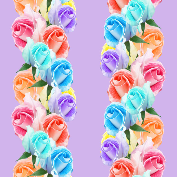 玫瑰,玫瑰花朵。插图，花的纹理。连续复制的无缝模式。花卉背景，照片拼贴制作的纺织品，棉织品。用于墙纸，封面图片下载