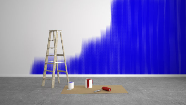 用彩墙和漆辊重新装修客厅图片下载