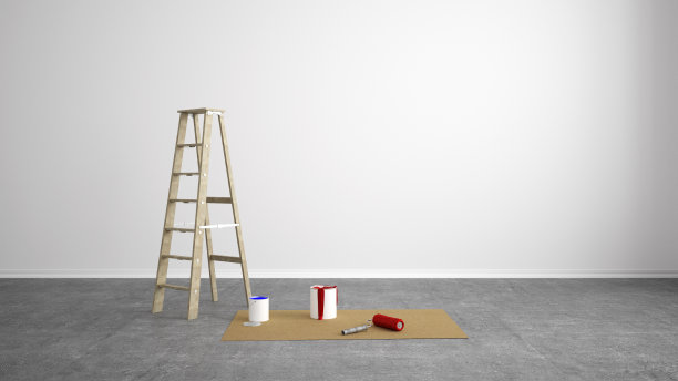 用彩墙和漆辊重新装修客厅图片下载